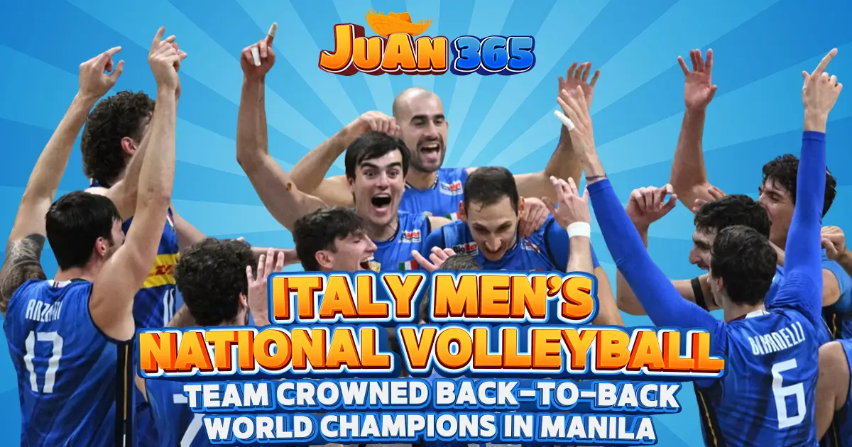 italy mens national volleyball team crowned back-to-back world champions in manila
